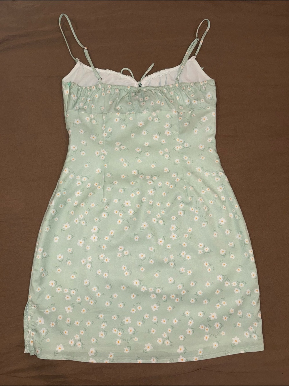 Princess Polly Mint Green Daisy Slip Dress Mini - Picture 3 of 3